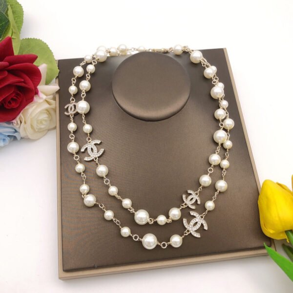 18K CC Long Pearls Necklace