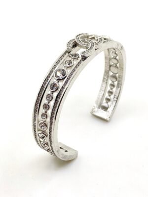 18K CC Cuff Crystals Open Bracelet