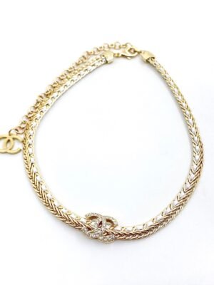 18K CC Diamonds Choker Necklace
