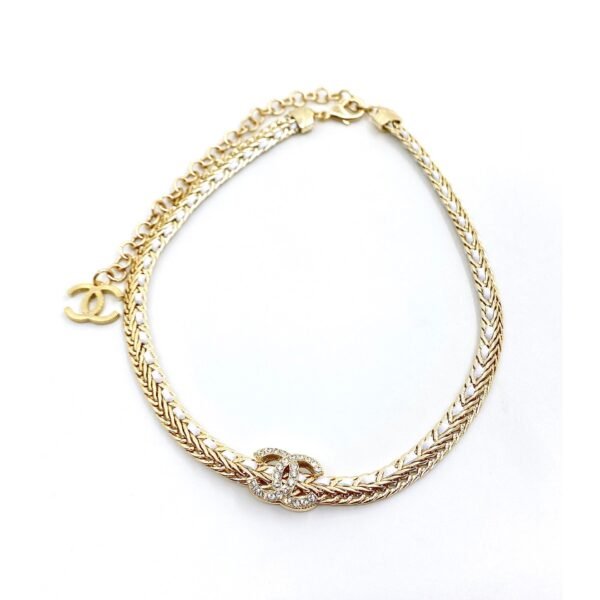 18K CC Diamonds Choker Necklace