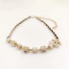 18K CC Square Crystal Choker Necklace