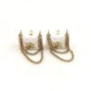 18K CC White Bag Earrings