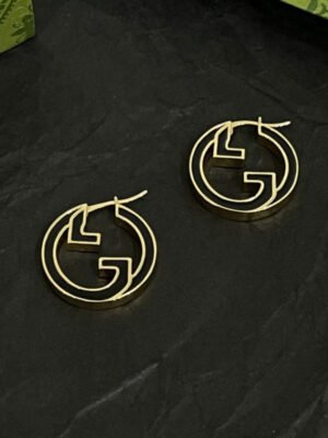 18K Double G Color Hollow Earrings