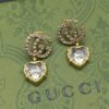 18K Double G Crystal Pendant Earrings