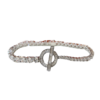 18K Finesse Link Diamond H Bracelet