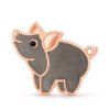 18K Lucky Animals Pig Clip Brooch