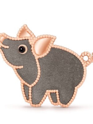 18K Lucky Animals Pig Clip Brooch