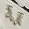 18K CC Skate Shoe Pendant Earrings