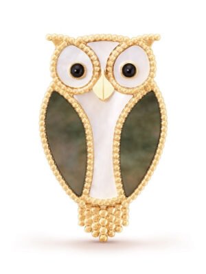 18K Lucky Animals Owl Clip Brooch