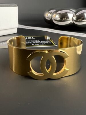 18K CC Gold Cuff Bracelet