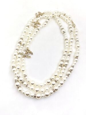 18K CC Pearls Long Necklace