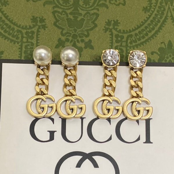 18K Double G Chain Earrings