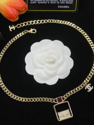 18K CC Bag Pendant Chain Necklace