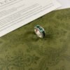 Double G Interlocking G Turquoise Enamel Ring