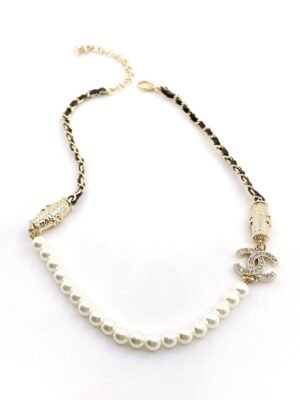 18K CC Crystals Choker Necklace