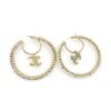 18K CC Circle Earrings