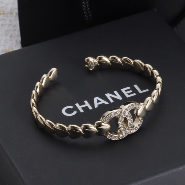 18K CC Diamond Open Bracelet