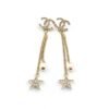 18K CC Pearl & Star Earrings