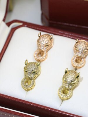 18K Panth¨¨re De Diamond Earrings