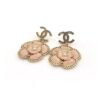 18K CC Pink Flower Earrings