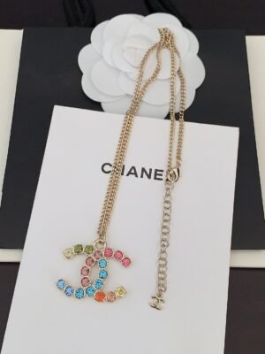 18K CC Color Crystals Necklace