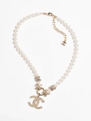18K CC Pearls Chain Necklace
