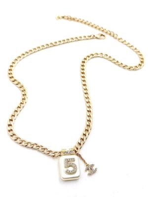 18K CC No.5 Perfume Pendant Chain Necklace
