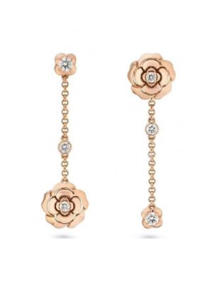 18K CC Camellia Earrings