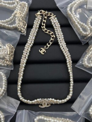18K CC Pearls Chain Necklace