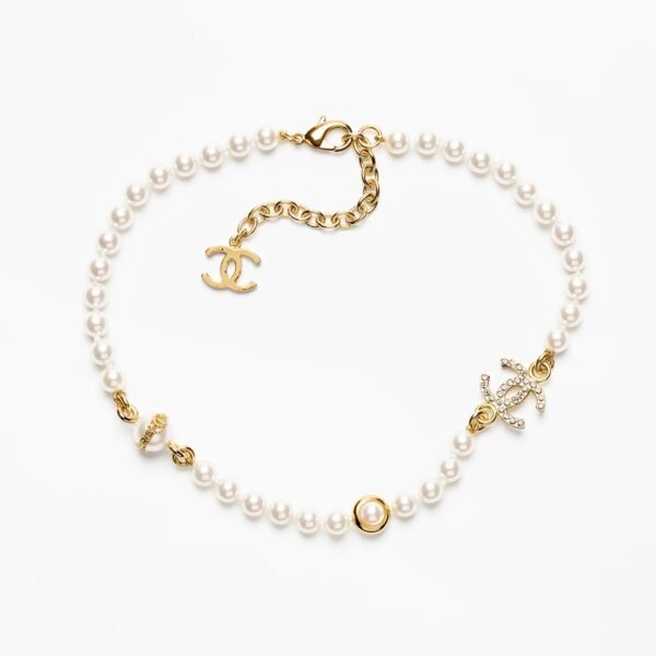 18K CC Pearl Chain Necklace