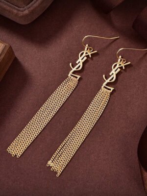 18K Saint Monogram Tassels Earrings