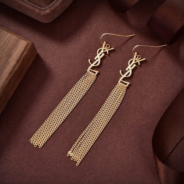 18K Saint Monogram Tassels Earrings