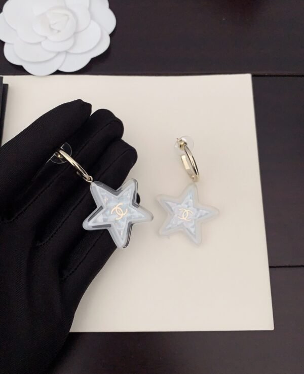 18K CC Star Earrings