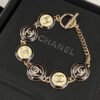18K CC Black & White Resin Chain Bracelet