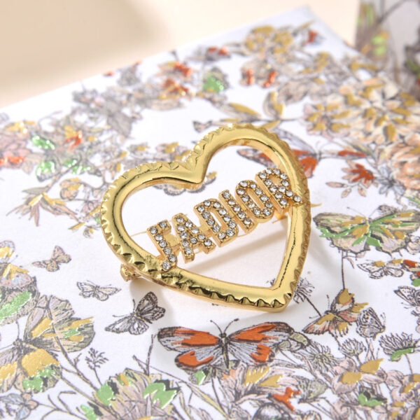 18K CD J'adore Crystals Brooch