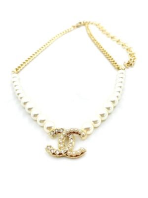 18K CC Pearls Choker Necklace
