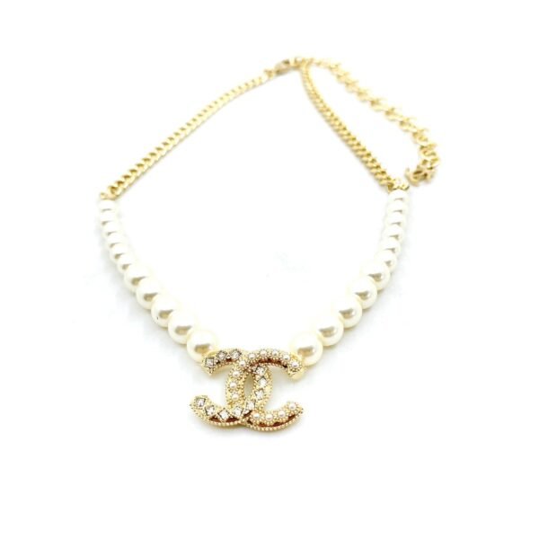 18K CC Pearls Choker Necklace