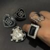 18K CC Vintage Rhinestone Ring
