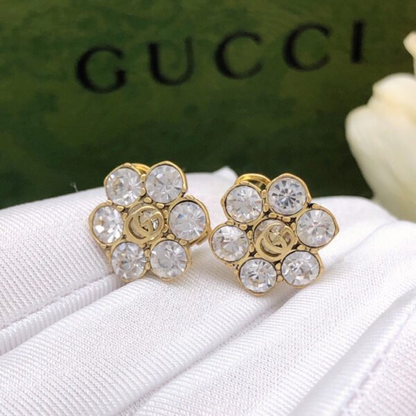 18K Double G Crystals Earrings