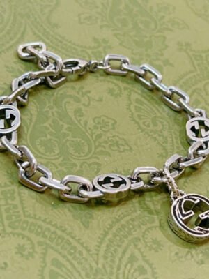 Double G Interlocking G Pendant Bracelet
