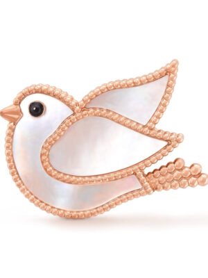 18K Lucky Animals Dove Clip Brooch