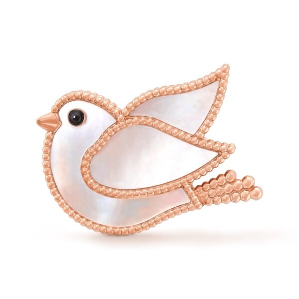18K Lucky Animals Dove Clip Brooch
