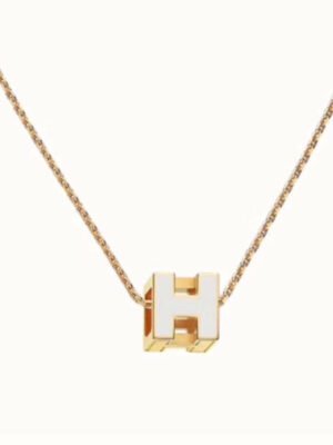 18K Cage D'H White H Necklace