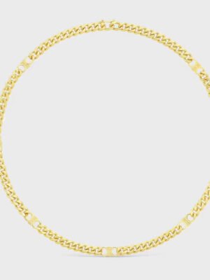 18K Triomphe Gourmette Chain Necklace