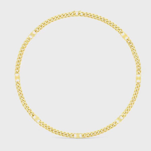 18K Triomphe Gourmette Chain Necklace