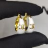 18K Coeur White Pearl Earrings