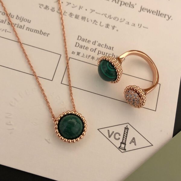 18K Perl¨¦e couleurs Malachite Necklace