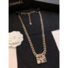 18K CC Pink Logo Chain Necklace