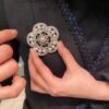 18K CC Camellia Pearls Brooch