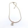 18K CC Pink Crystal Necklace